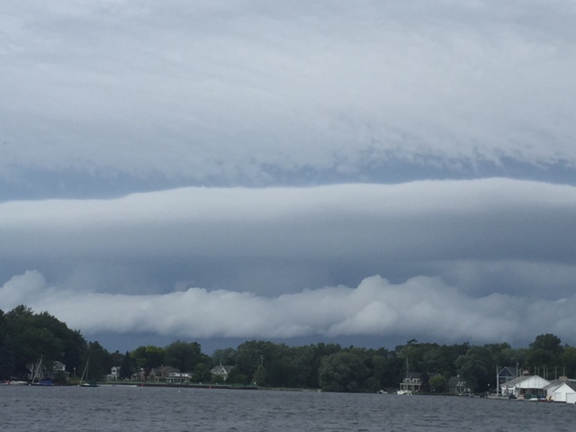 Clouds looking North as the storm moved in.