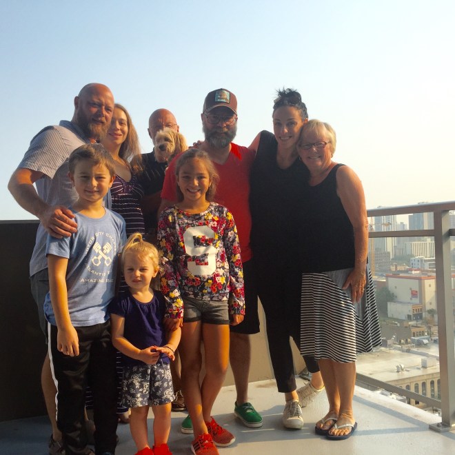 The Chicago Send-Off Crew From our apartment balcony 