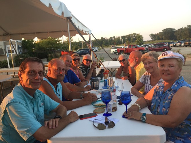 Looping friends. Note the couple at the far end of the table. They have circumnavigated the world! which makes for interesting conversation in this group.